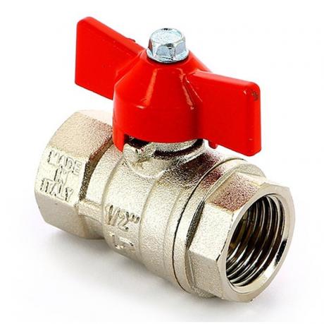 Кран шаровой Uni-Fitt ВВ 1/2" стандартный проход, бабочка VIVO