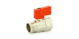 Кран шаровой мини Uni-Fitt НВ 1/2" флажок красный металл