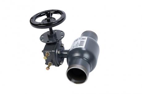 Кран шаровой RJIP Premium WW DN125 PN25 WG приварной, с редуктором, стандартный проход Ридан 065N0146R фото 2