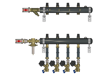 Узел распределительный этажный TDU.5R DN50-6L-25-APT20-MVT15 Ридан 162L2025R