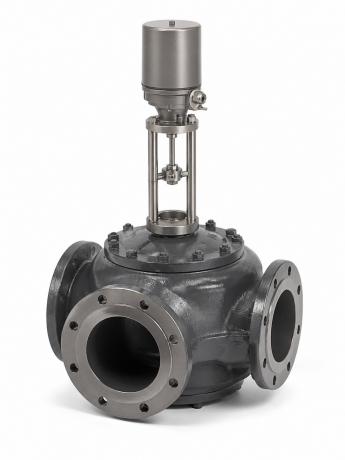 Клапан регулирующий Broen Clorius G3FM трехходовой Ду300 10 бар 1250/1075 Kv