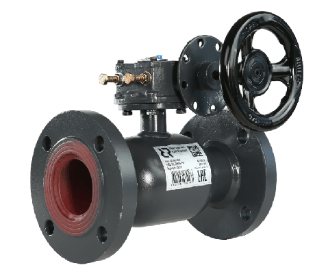 Кран шаровой RJIP Premium FF DN125 PN16 WG фланцевый, с редуктором, стандартный проход Ридан 065N0246R фото 3