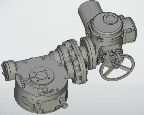 Электропривод AMB-H-500 380В без блока управления; IP67; для шаровых кранов RJIP DN400 стандартный проход Ридан 065L8217R фото 1